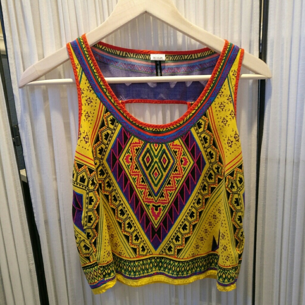Bright boho style tank top